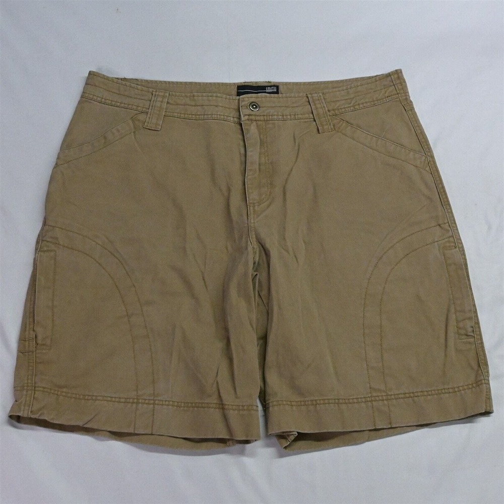 Smith 38‎ x 10" Khaki Zip Pocket Cargo / Chino Shorts
